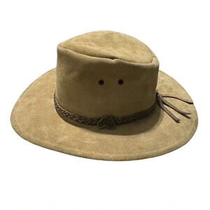 🤠 Jackaroo Australian Leather Hat Size S – Gold‎ Coast Outback Style 🇦🇺✨
